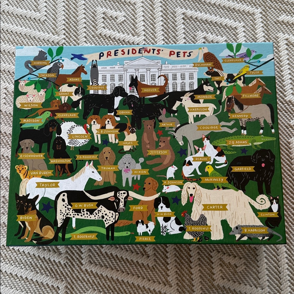 Galison Presidents’ Pets 2000 Piece Jigsaw Puzzle